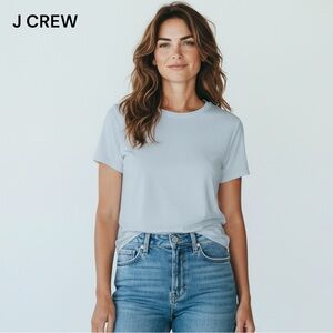 J. Crew Light Blue Crewneck Short Sleeve Tee